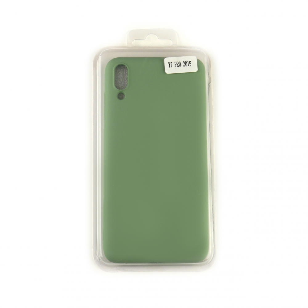 Silicone Case Full Cover Huawei Y7 2019 Зелена (без сканера)-0